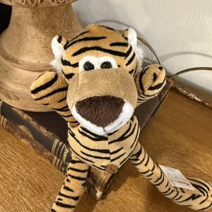 Vtg NWT Pully Pals Tiger Pig 13" Plush Stuffed Animal Pull Arms & Legs Soft Toy
